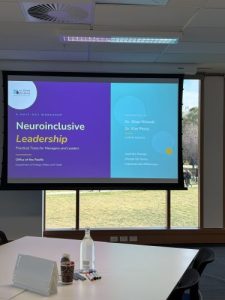We recently delivered our Neuroinclusive Leadership: Practical Tools for Managers and Leaders workshop to managers and senior leaders in the Australian Public Service. The response confirmed what many leaders already know: supporting neurodivergent staff isn’t about awareness alone it’s about how work is designed, led, and supported. This half‑day, evidence‑based training equips leaders to: · understand neurodivergence through a strengths‑based lens recognise psychosocial hazards that disproportionately impact neurodivergent staff apply flexible workflows and inclusive design respond confidently to disclosure and wellbeing conversations meet obligations under the Disability Discrimination Act Following our delivery to managers and senior leaders in the Australian Public Service, Neuroinclusive Leadership training is now available to organisations nationwide. Book a discovery conversation or request a proposal www.rethinkdyslexia.com.au hello@rethinkdyslexia.com.au Lead the change. Disrupt the norm. Celebrate the differences.